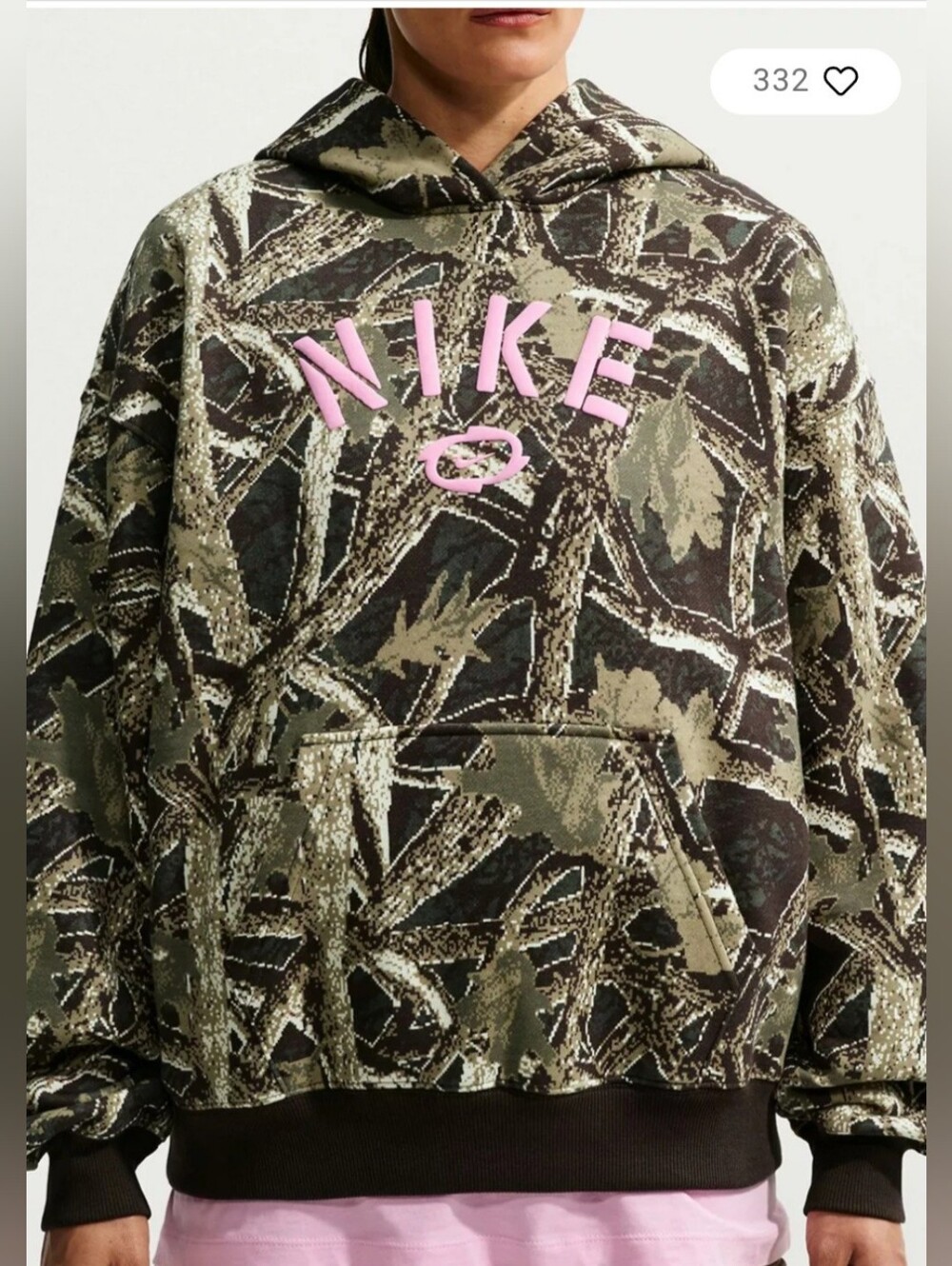 NEW!!! Nike Studio Fleece Oversized Pullover Hoodie Sweatshirt